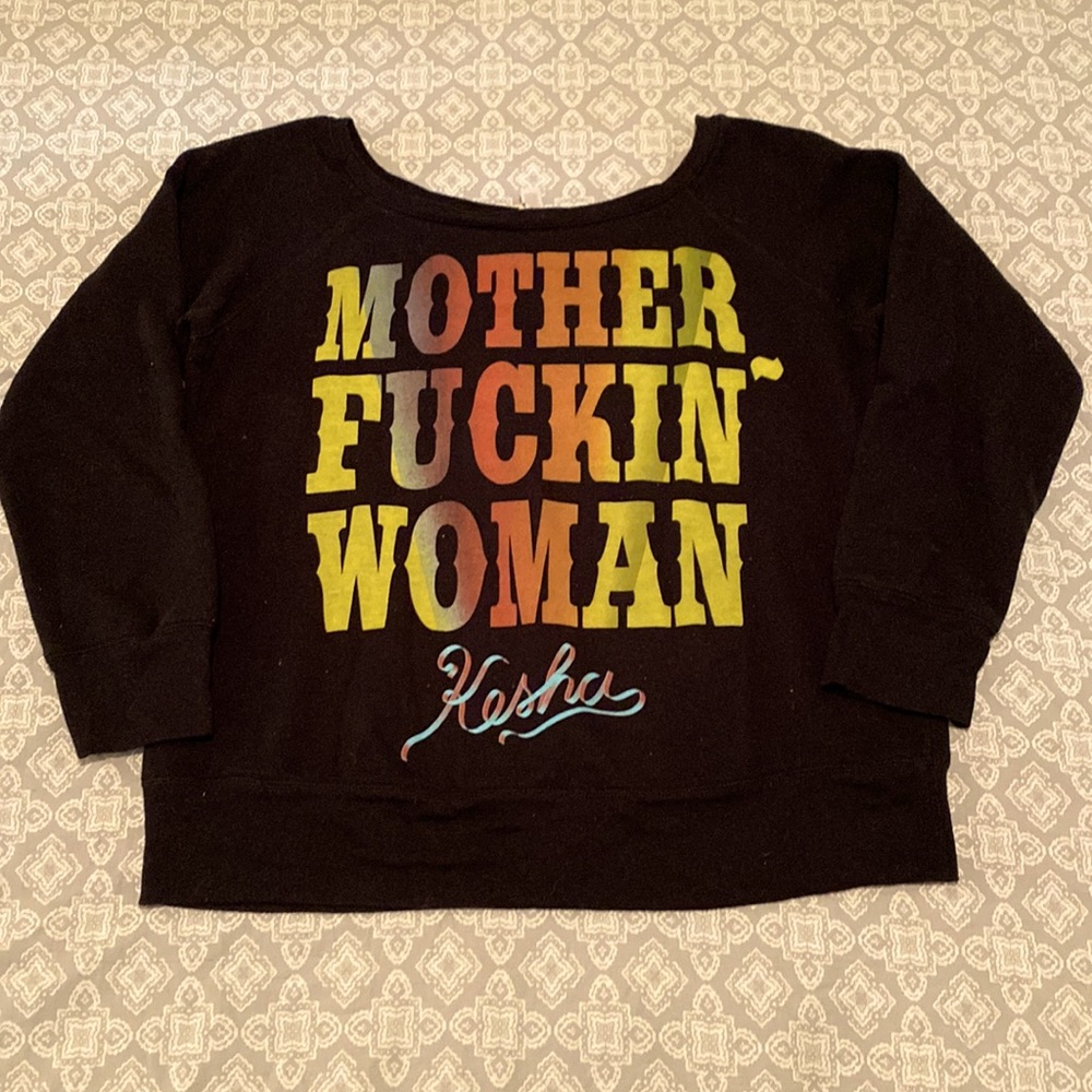 Bella Canvas Black Sweatshirt with Multicolor Print